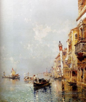venedig Ölbilder verkaufen - Giudecca Kanal Venedig Franz Richard Unterberger Venedig